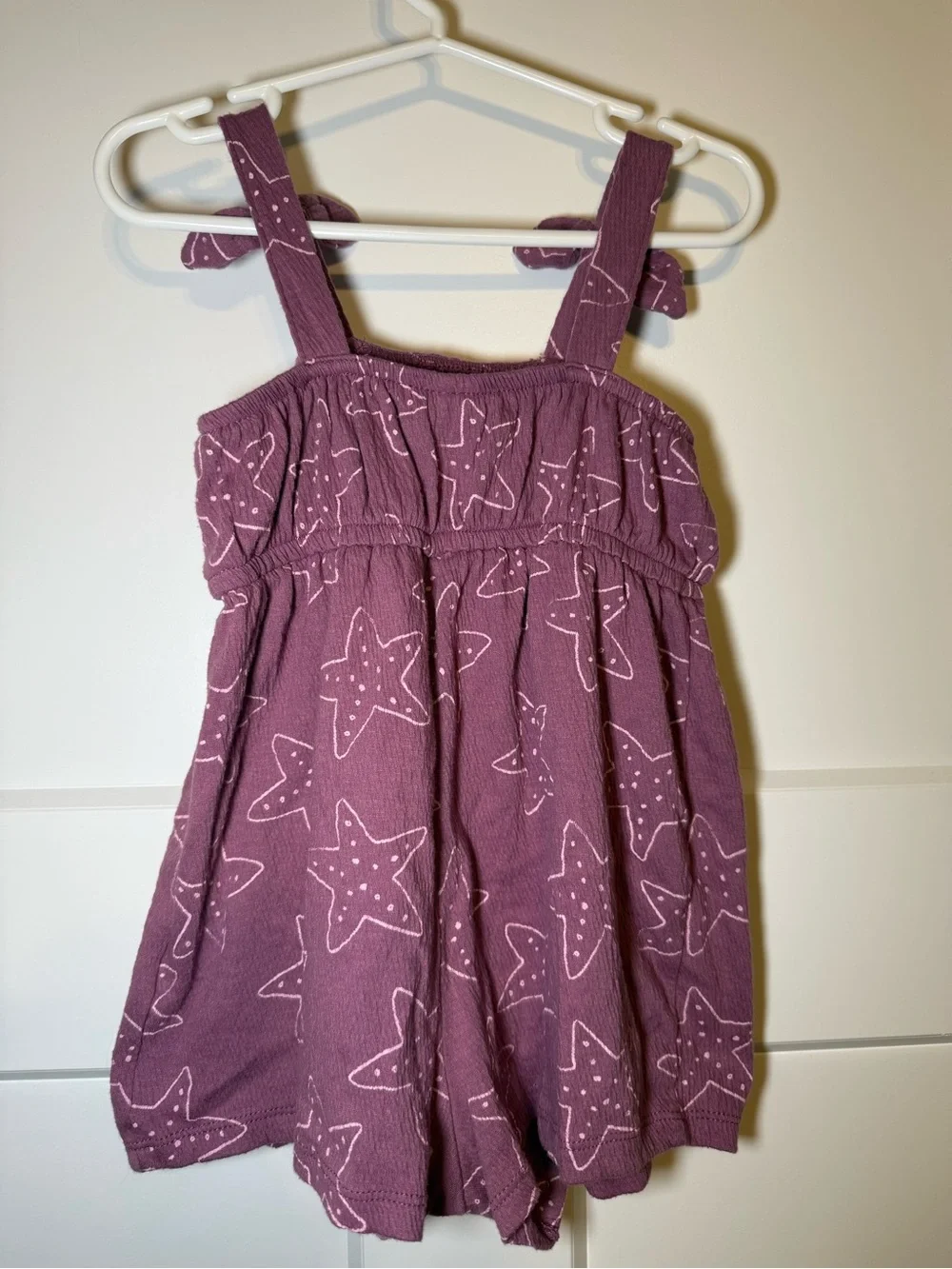 Carter's Mauve Starfish Tie-Shoulder Sundress